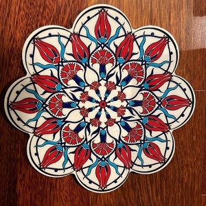 Turkish Colorful Floral Pattern Trivet